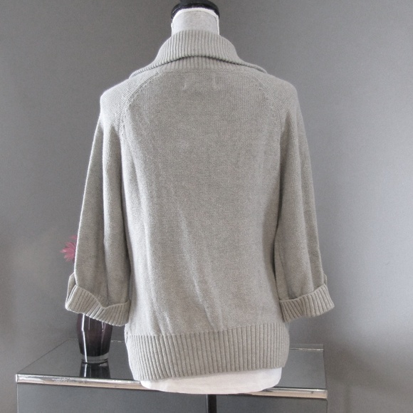 NEW Sonoma Gray Knit 3/4 Sleeve Cardigan Sweater M - Picture 4 of 6